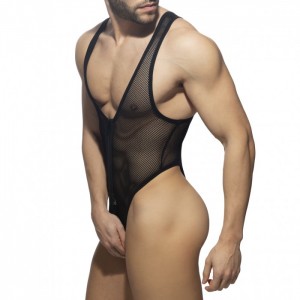 ZIP MESH BODYSUIT THONG  ADF151