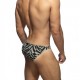 ABSTRACT TERRYCLOTH SWIM MINI BIKINI BRIEF ADS402